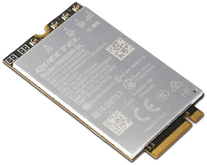 Maršrutizatorius Lenovo Quectel RM520N-GL 5G M.2 WWAN modulis, sijonas X1 2-in-1 Gen 9 / T16 Gen 3 | 4XC1Q24435