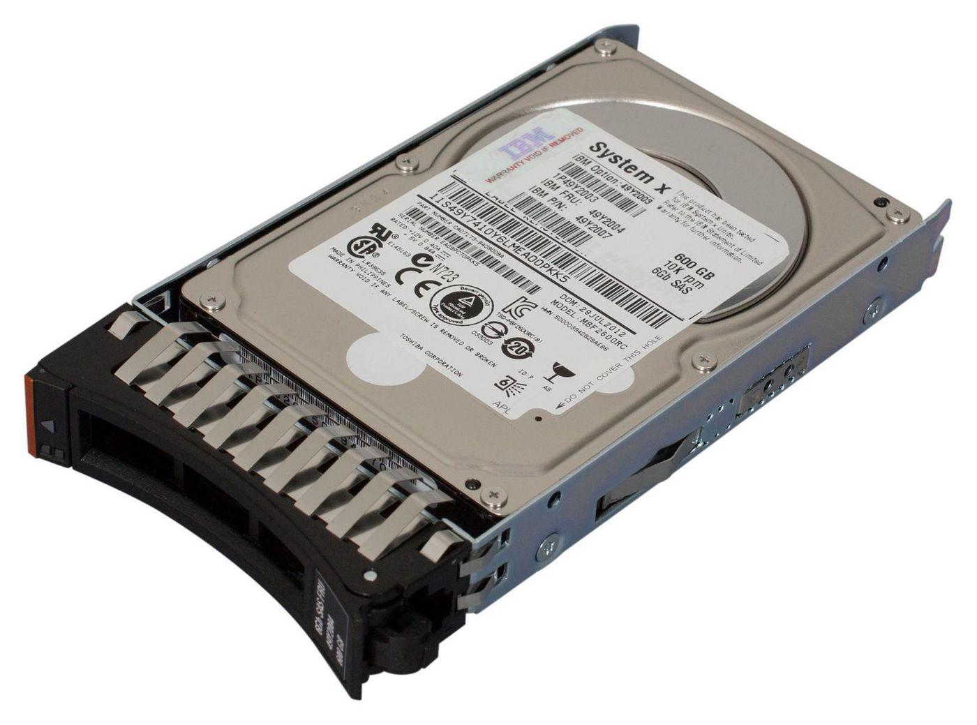 Lenovo IBM 600 GB 2,5 colio SAS-1 serverio diskas (3 Gb/s) (FRU49Y2004)