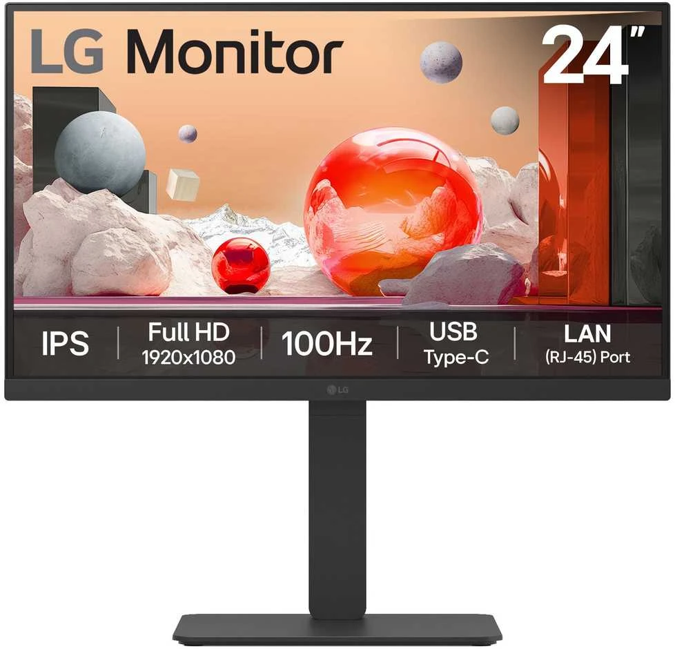 Monitorius LG | 24BA750-B | 23.8 " | IPS | FHD | 16:9 | 100 Hz | 5 ms | 1920 x 1080 pikselių | 200 cd/m² | HDMI jungtys quantity 1 | Juodas