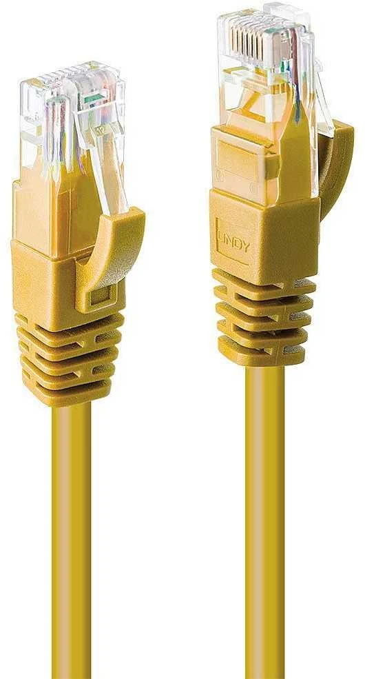 Tinklo Kabelis - LINDY Cat.6 U/UTP Tinklo Kabelis, RJ45, M/M, 250MHz, 10 m, Geltonas