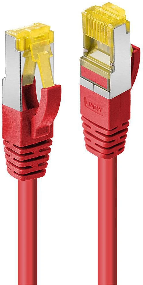 Tinklo Kabelis - LINDY RJ45 S/FTP LSZH Tinklo Kabelis, Cat.6A Kištukas, Cat.7 Neapdirbtas Kabelis, 15 m, Raudonas