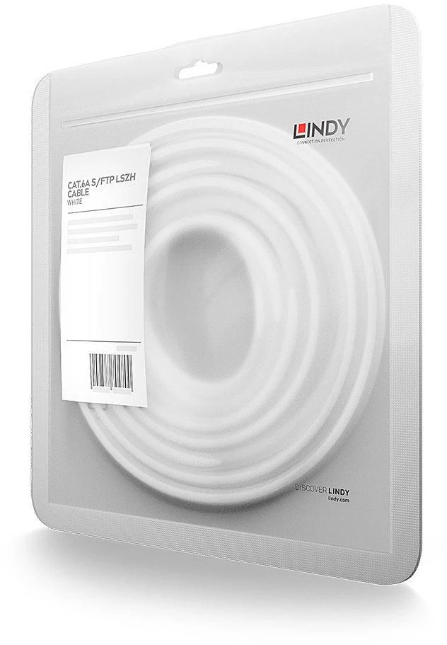 Tinklo Kabelis - LINDY Cat.6A S/FTP LSZH Tinklo Kabelis, RJ45, M/M, 500MHz, 3 m, Baltas