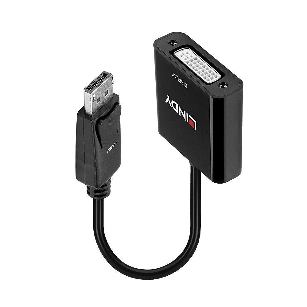 Adapteris - LINDY DisplayPort į DVI-D Aktyvus Adapteris Konverteris, 1920x1080@60Hz, 160mm, Juodas