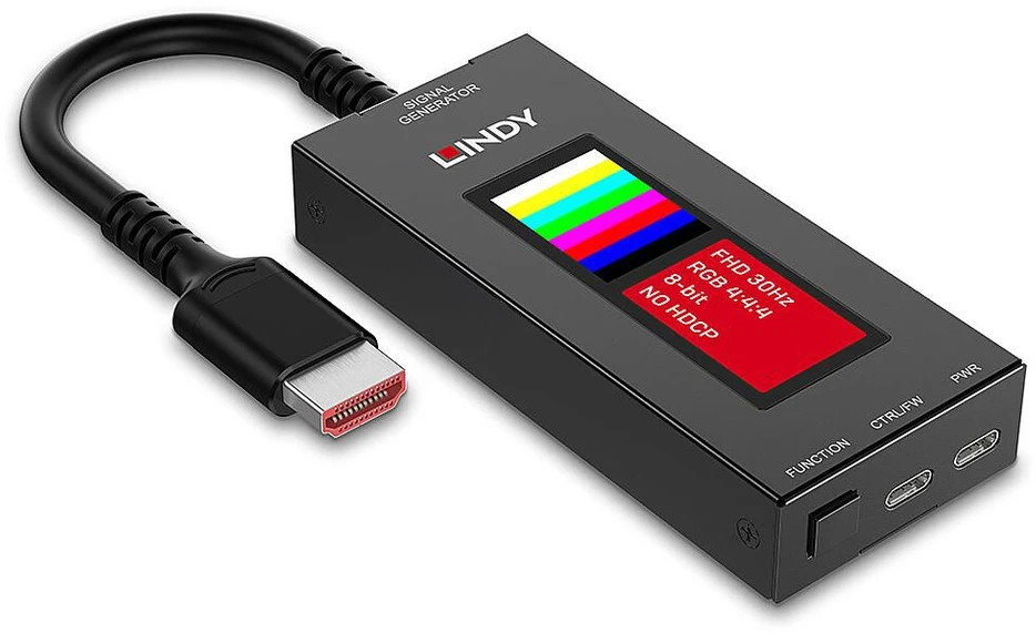 HDMI Signal Generator - Lindy HDMI 8K30 Signalo Generatoriaus, 7680x4320@30Hz, 40Gbps