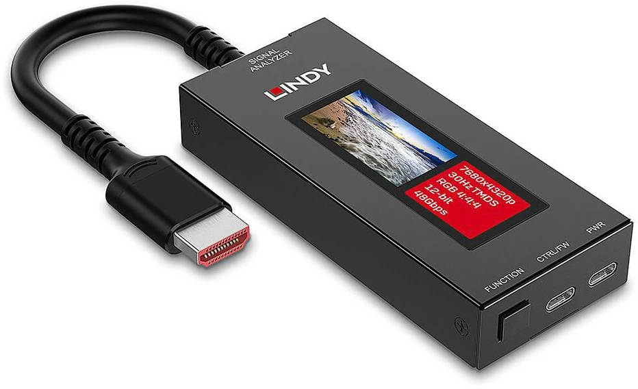 HDMI Signalo Analizatorius - Lindy 32695 8K60 40Gbps