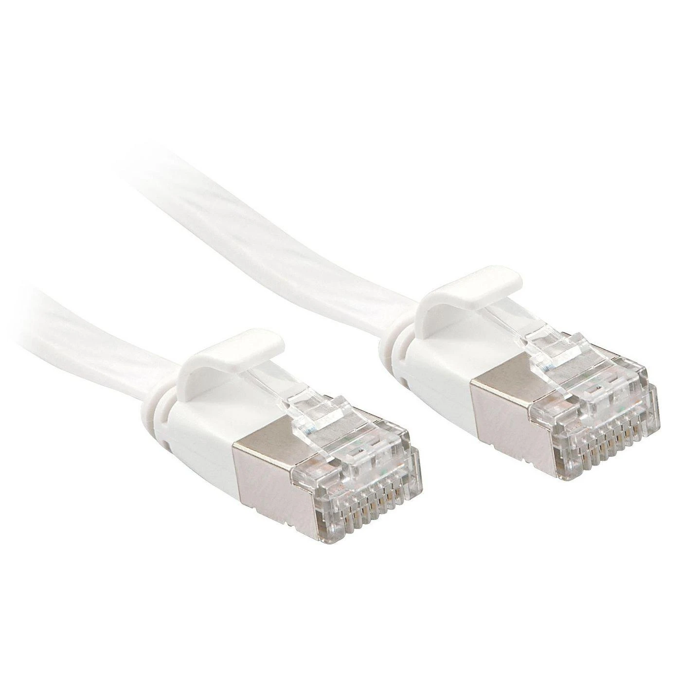 Tinklo Kabelis - LINDY Cat.6A U/FTP Plokščias Tinklo Kabelis, RJ45, M/M, 500MHz, 32AWG, 10 m, Baltas