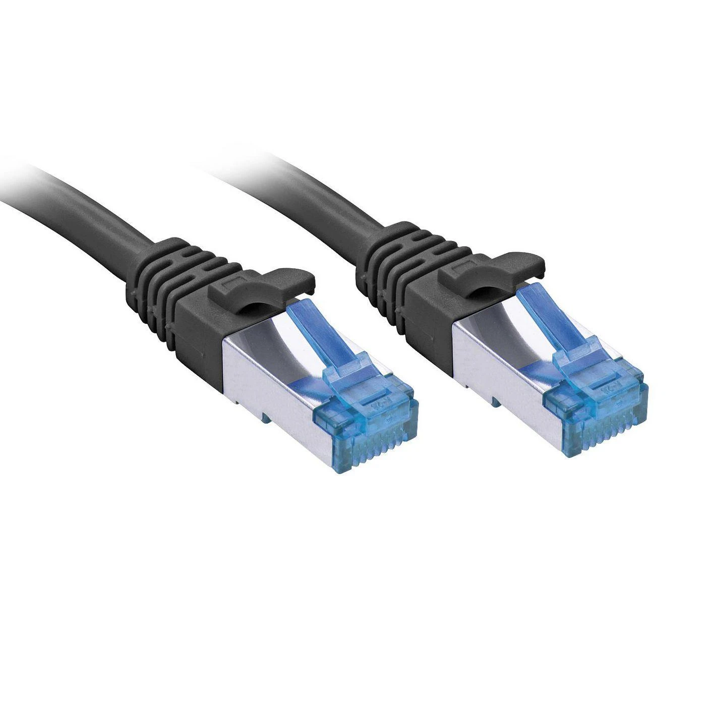 Tinklo Kabelis - LINDY Cat.6A S/FTP TPE Tinklo Kabelis, RJ45, M/M, 500MHz, 0.3 m, Juodas