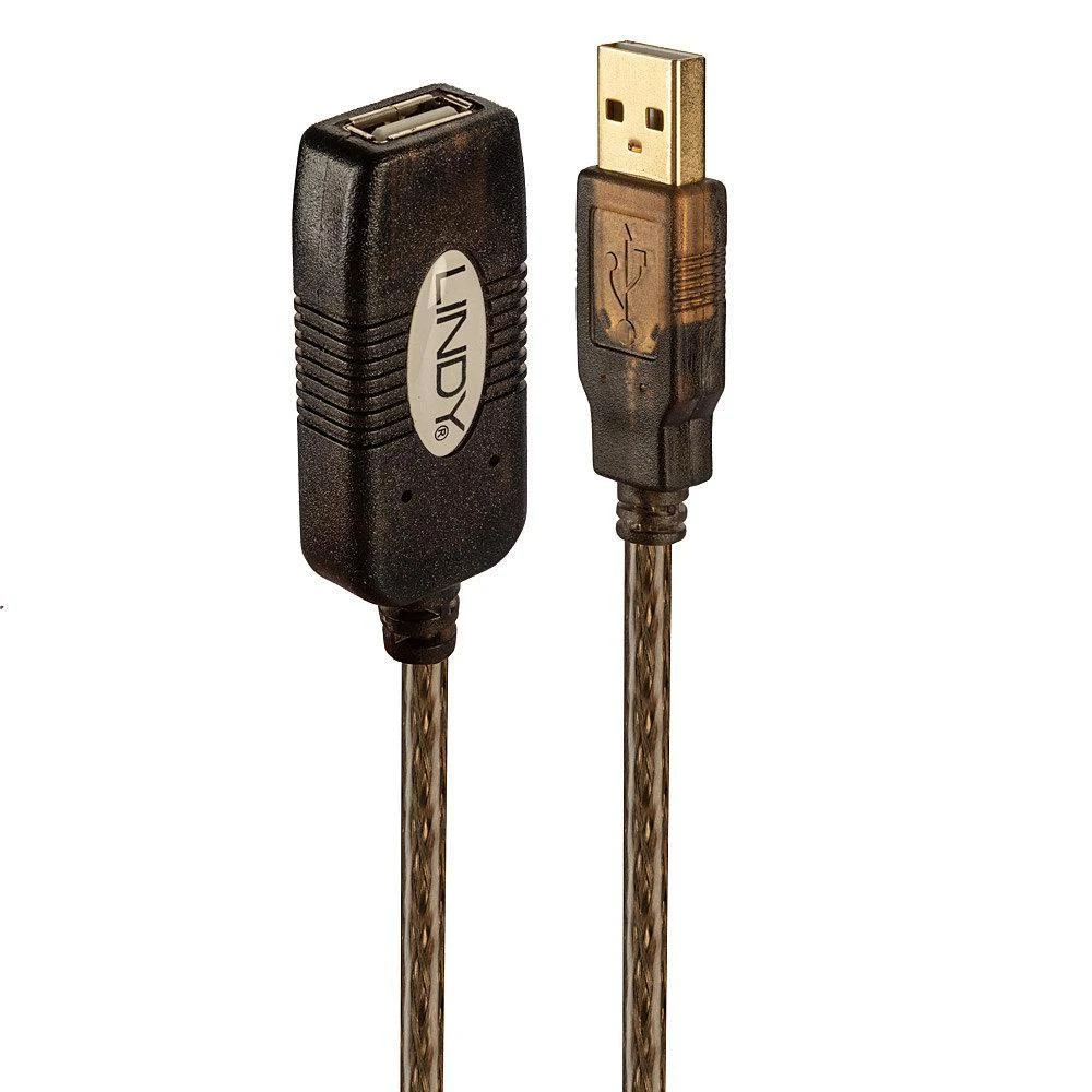 USB Prailginimo Laidas - LINDY SB 2.0 Aktyvus Prailginimo Laidas, M/F, 480 Mbps, 20 m, Pilkas