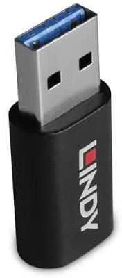 Lindy Adapteris - USB 2.0 Type A M/F į C F, PVC Korpusas, Nikelio Danga