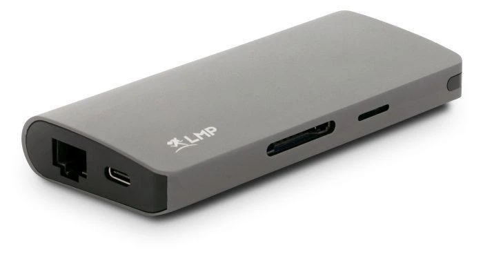 Jungas. stot. LMP USB-C Travel Dock 4K 9 Port pilkas