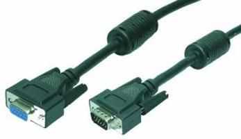 LogiLink LogiLink 5m VGA, 5 m, VGA (D-Sub), VGA (D-Sub), Juodas, Male/Female, RoHS