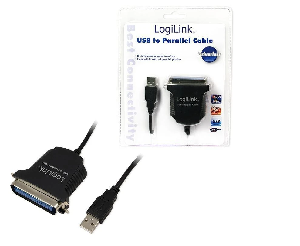 „Logilink“ USB 2.0 į lygiagretus (LPT) adapteris: IEEE1248, USB 2.0 A