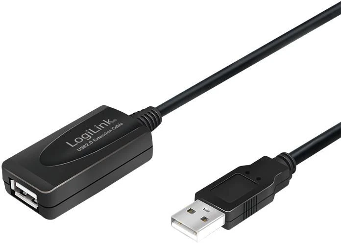LOGILINK UA0143 LOGILINK - USB 2.0 aktyvaus kartotuvo laidas, 10m