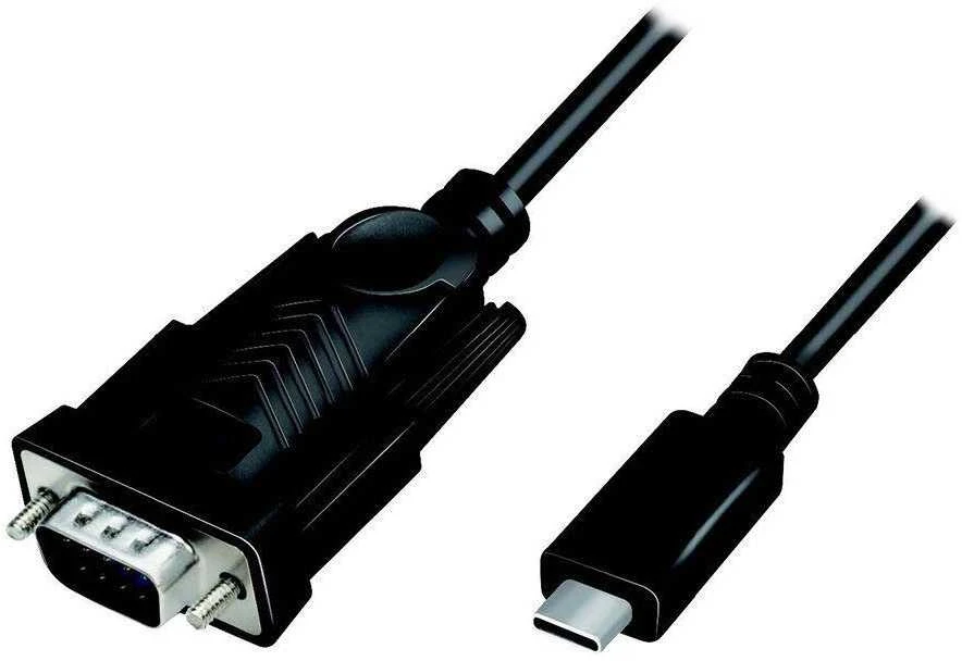 LOGILINK AU0051A USB2.0 Type-C kabelis USB-C/M į DB9/M serijos 1,2 m Win11