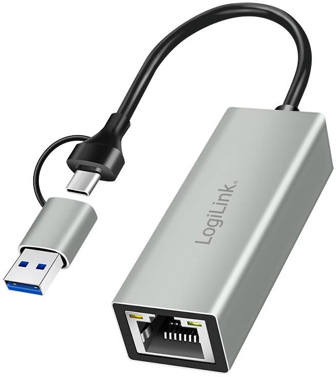 LogiLink Adapteris usb-c do gigabit ethernet + usb