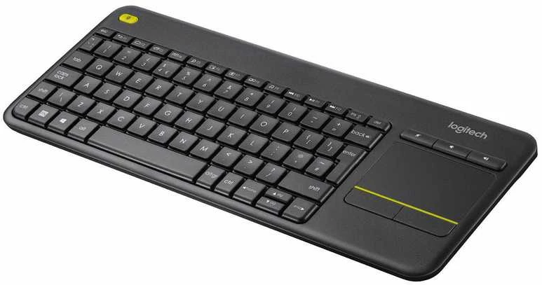 Belaidė klaviatūra Logitech K400 Plus su jutikliniu kilimėliu, US išdėstymas, Juoda