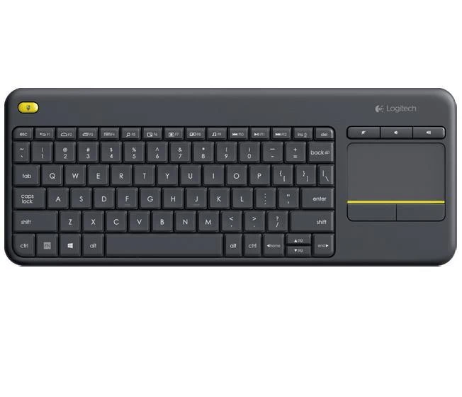 Belaidė klaviatūra Logitech K400 Plus su jutikliniu kilimėliu, US išdėstymas, Juoda