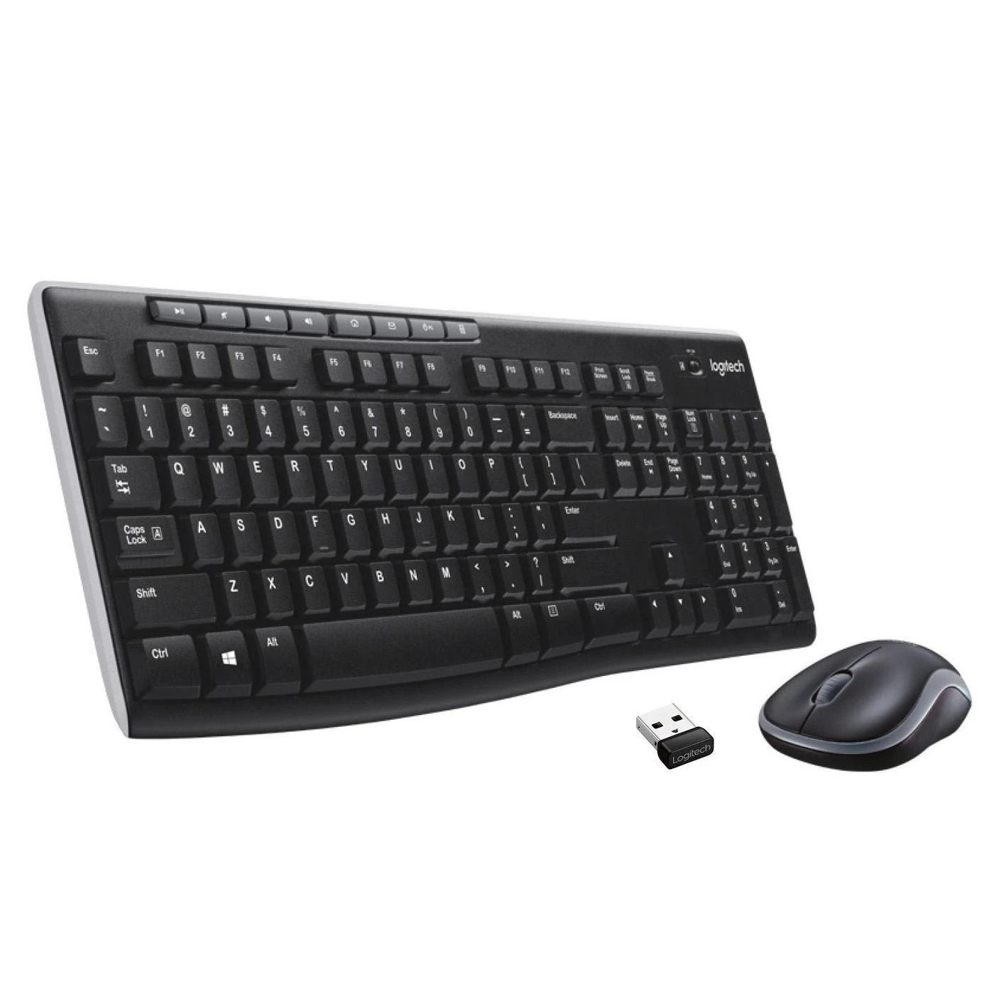 Belaidis klaviatūros ir pelės rinkinys Logitech MK270, QWERTY išdėstymas