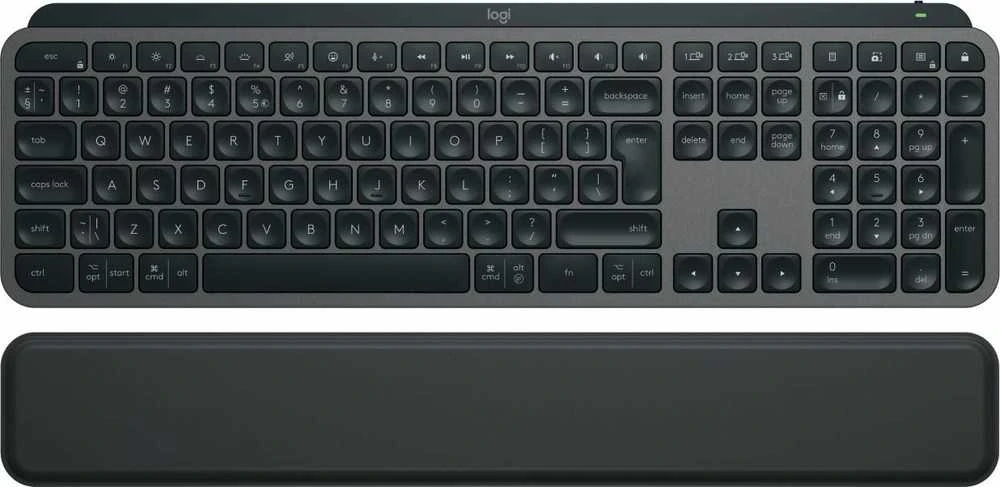 Belaidė šviečianti klaviatūra Logitech MX Keys S PLUS, Grafito spalvos su atrama delnams