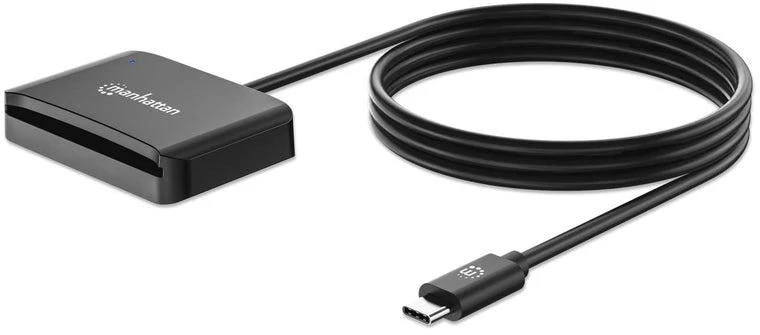 Skaitytuvas Manhattan USB 2.0 Typ-C czytnik kart Smartcard- Micro SDXC