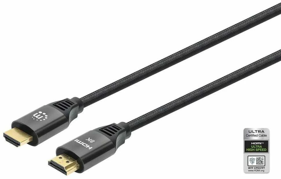 Intracom MANHATTAN 8K 60Hz sertifikuotas ypač didelės spartos HDMI kabelis su eternetu 1 m