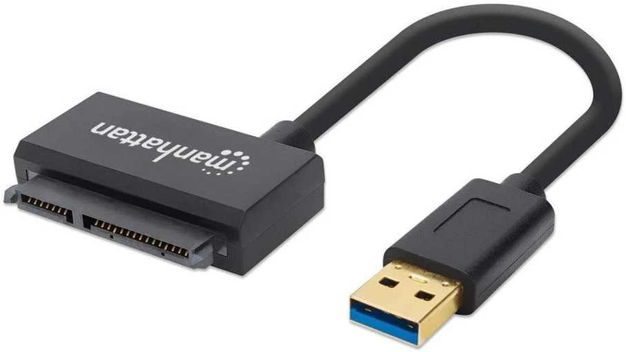 Manhattan 130424 kabelių sąsaja / invertavimo adapteris USB 3.0 SATA L-type Juoda