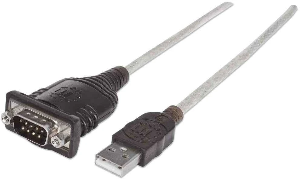 Manhattan USB-A – RS-232 USB laidas, 1,8 m skaidrus (151849)