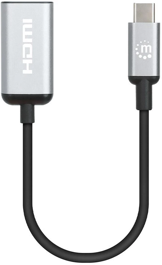 Adapteris USB Manhattan USB-C - HDMI Sidabrinė (153706)