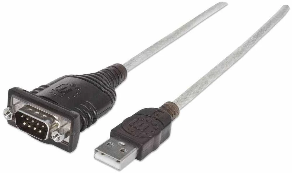 StarTech Manhattan 205153 kabelių sąsaja / invertavimo adapteris USB A Serial/COM/RS232/DB9 Juoda, Permatomas