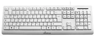 Klaviatūra MEDIARANGE MROS110 - Standard - USB - QWERTZ - Baltas