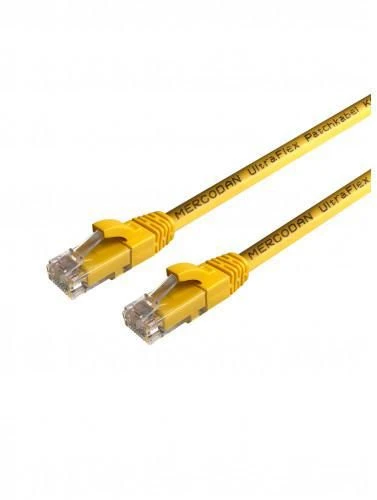 Mercodan „UltraFlex“ jungiamasis kabelis KAT6 UTP, 0,25 m, geltonas, LSZH