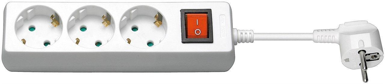MicroConnect Rozgałęziacz 1,5 m 3 x gniazdo jungiama į tinklą wewnętrzna balta (GRU003W-SWITCH)