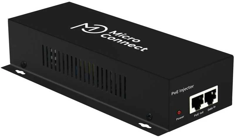 „MicroConnect“ 30 W 802.3af / „PoE Injector UK“.