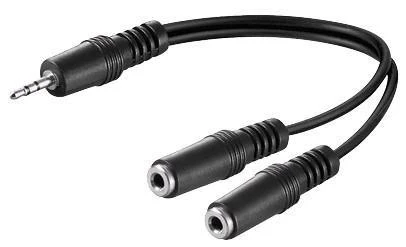Juodas 3,5 mm garso skirstytuvas