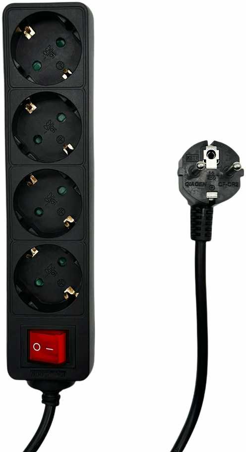 Maitinimo kabelis MicroConnect Microconnect MC-GRU0045BS skirstytuvas 5 m 4 x tinklo lizdai Vidinis juodas