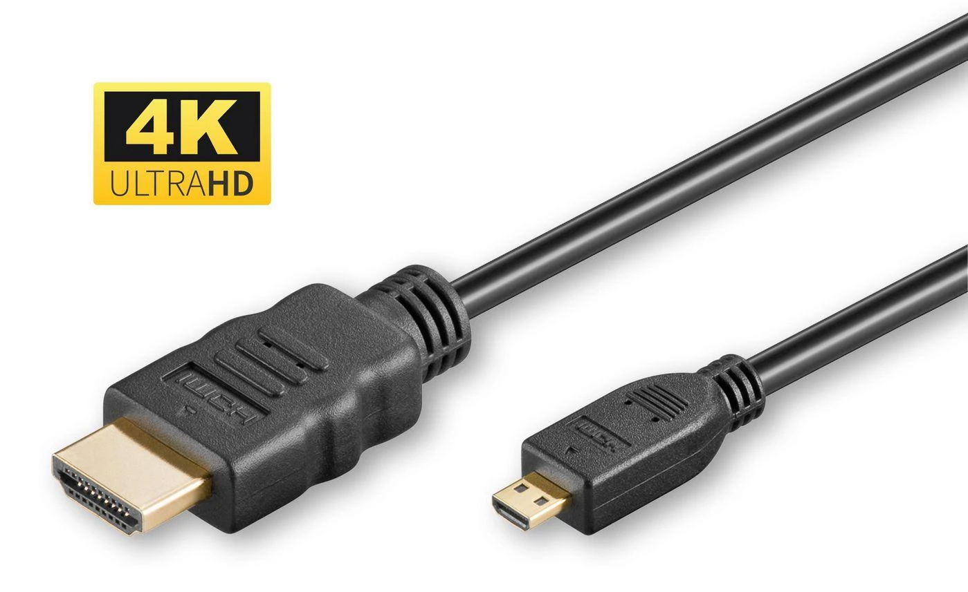 HDMI į Micro HDMI 2m kabelis su 4K palaikymu