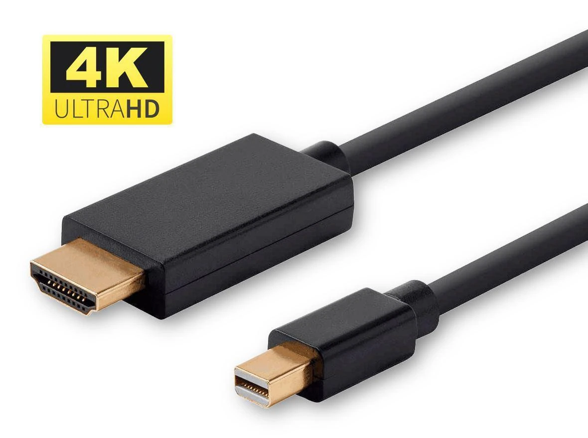 Mini DisplayPort į HDMI laidas su auksinėmis jungtimis