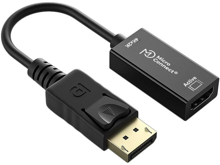 AV MicroConnect DisplayPort – juodas HDMI adapteris (DPHDMI3)