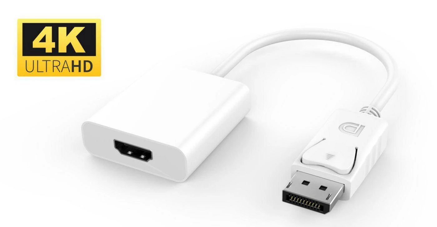DisplayPort į HDMI adapteris, baltas