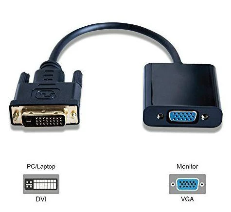 DVI-D į VGA adapteris su sujungimo schema