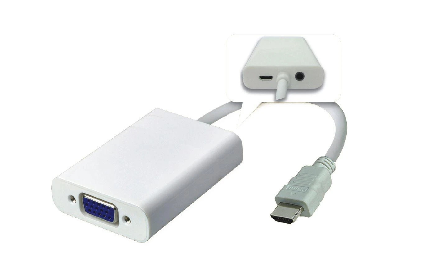 HDMI į VGA adapteris su audio jungtimi