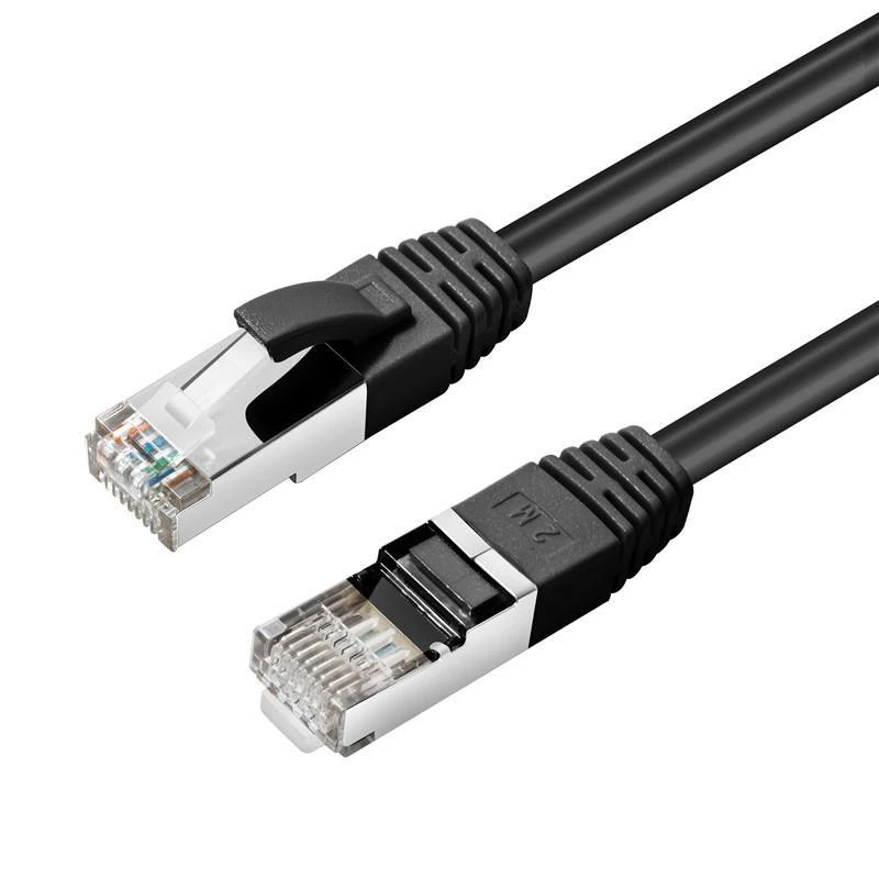 MicroConnect CAT6A S / FTP 10m Juodas LSZH