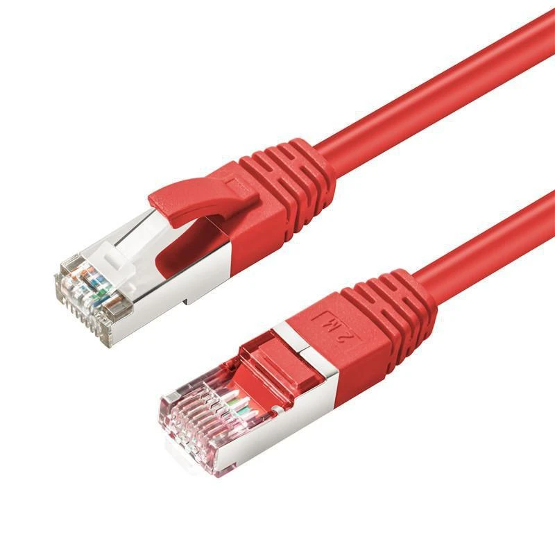 MicroConnect CAT6A S / FTP 20m raudonasis LSZH