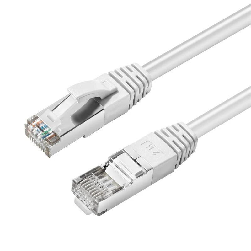 MicroConnect CAT6A S/FTP 7.5m Baltas LSZH