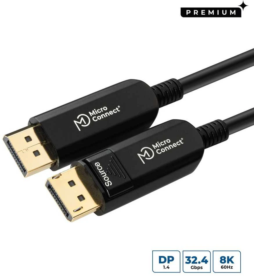 Kabelis MicroConnect DisplayPort - DisplayPort 15m juoda (DP-MMG-1500V1.4OP)