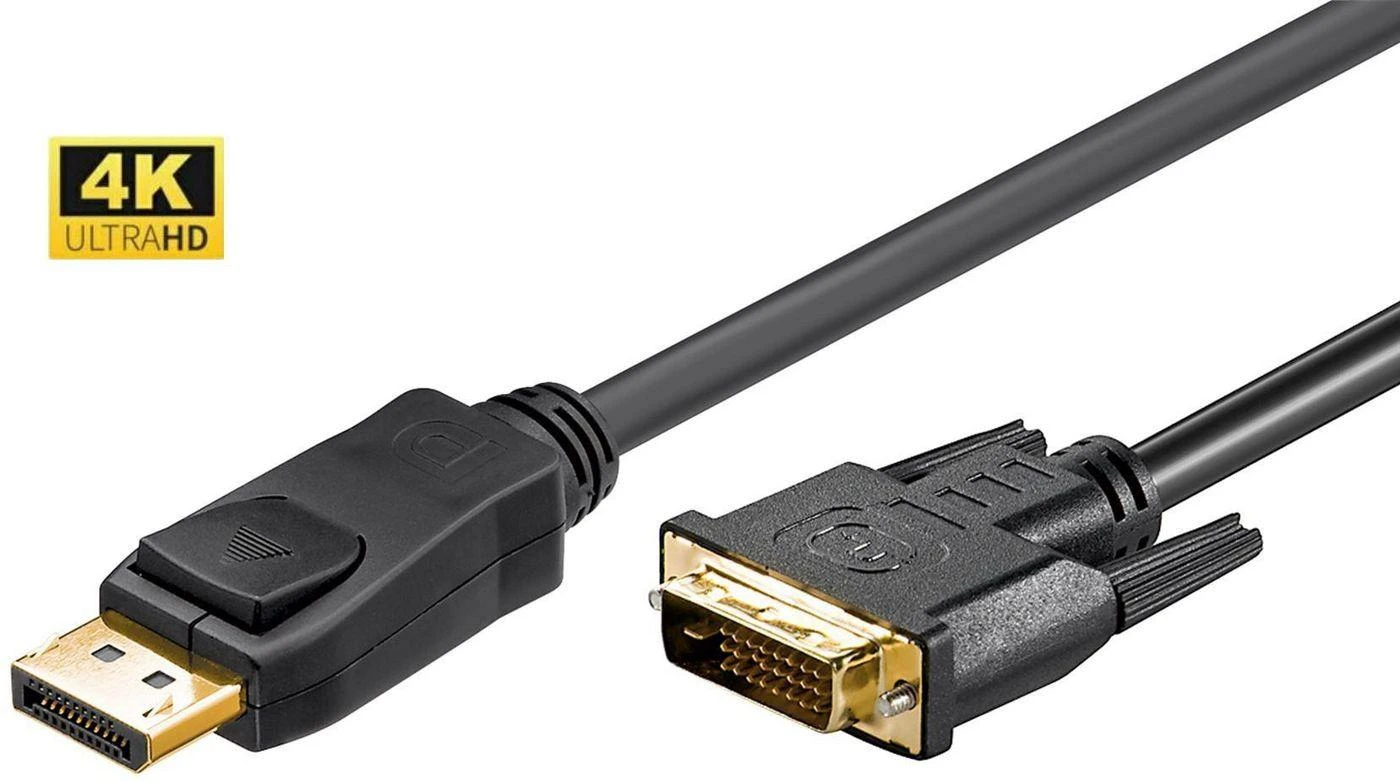 DisplayPort į DVI-D kabelis su 4K palaikymu