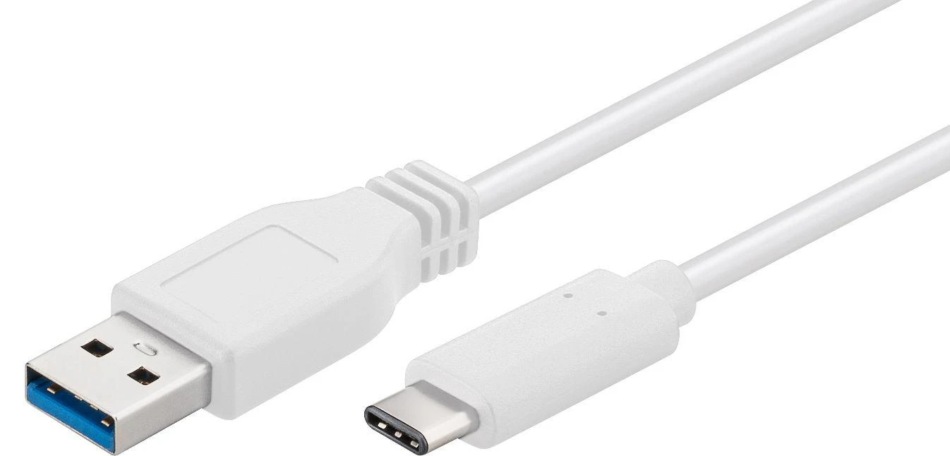 Kabelis USB MicroConnect USB-A - USB-C 2 m Baltas (USB3.1CA2W)