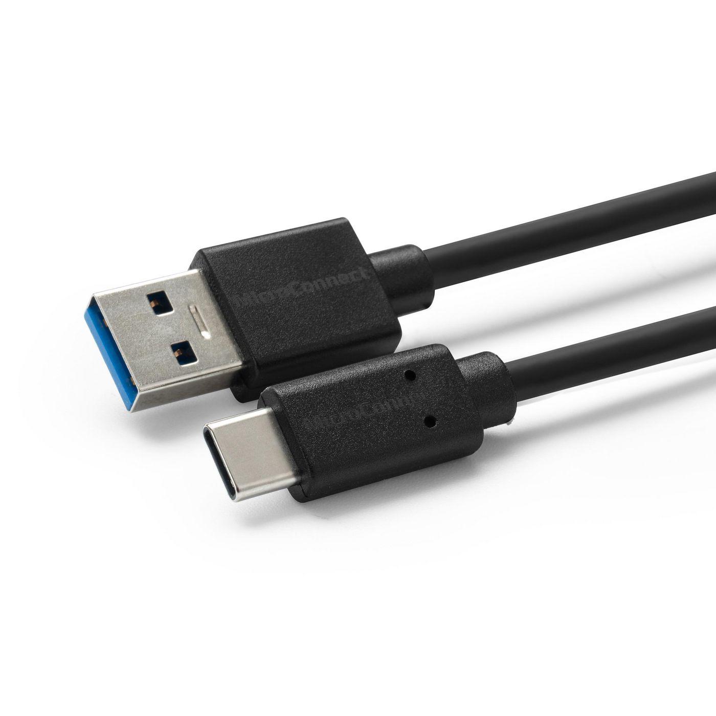Kabelis USB MicroConnect USB-A - USB-C 0.5 m Juodas (USB3.2CA05)