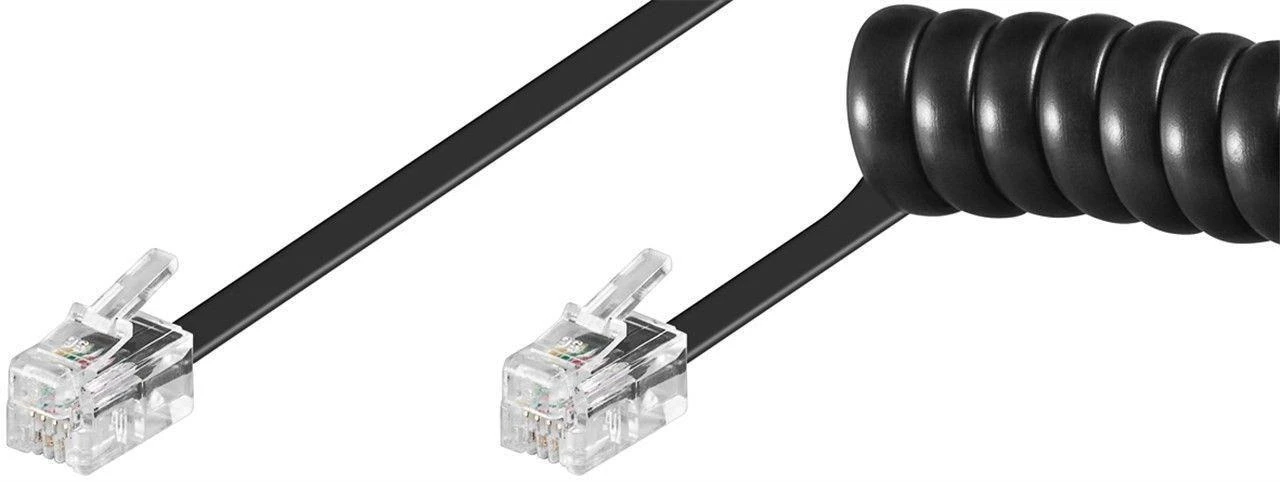 MicroConnect RJ10-RJ10 2M M/M juoda (MPK10200)