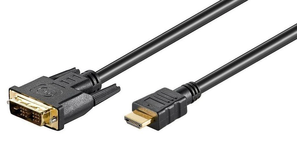 MicroConnect Kabelis MICRO_CONNEC HDMI M, DVI M, 2m, juodas HDM191812